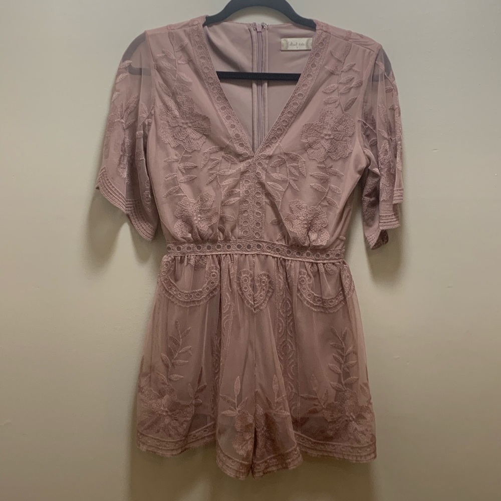 Altar’d State light purple lace romper